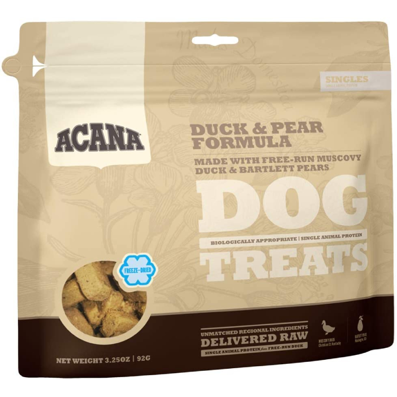 ACANA DUCK &amp; PEAR DOG TREATS 35G