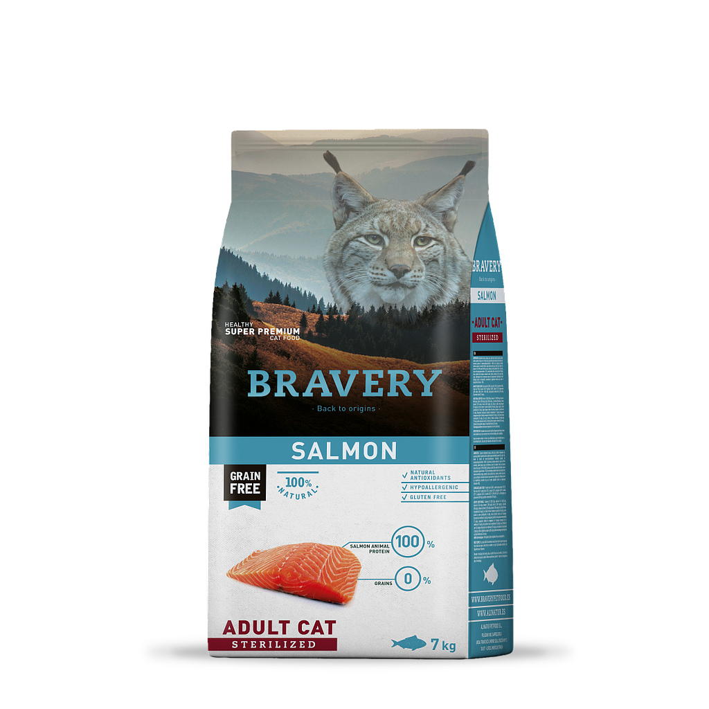 Bravery Adult Cat Sterilized Salmon 7Kg