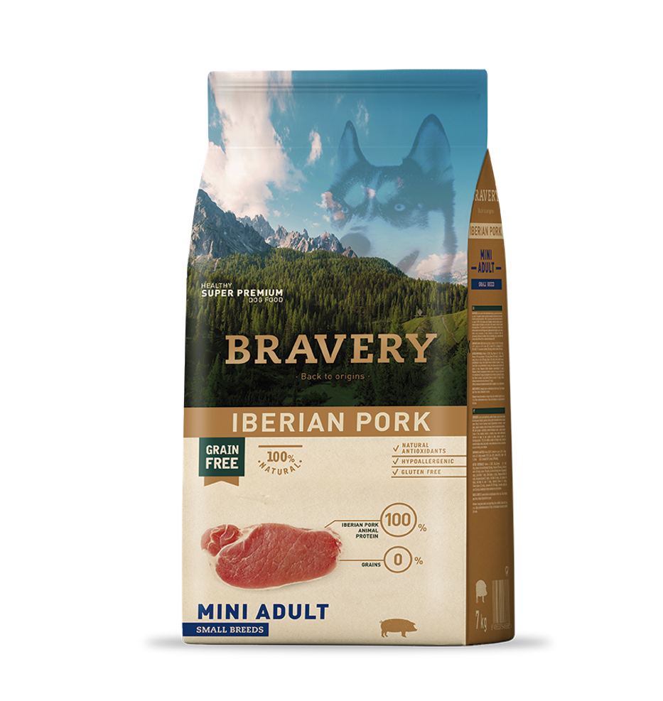 Bravery Mini Adult Dog Small Breeds Iberian Pork 2Kg