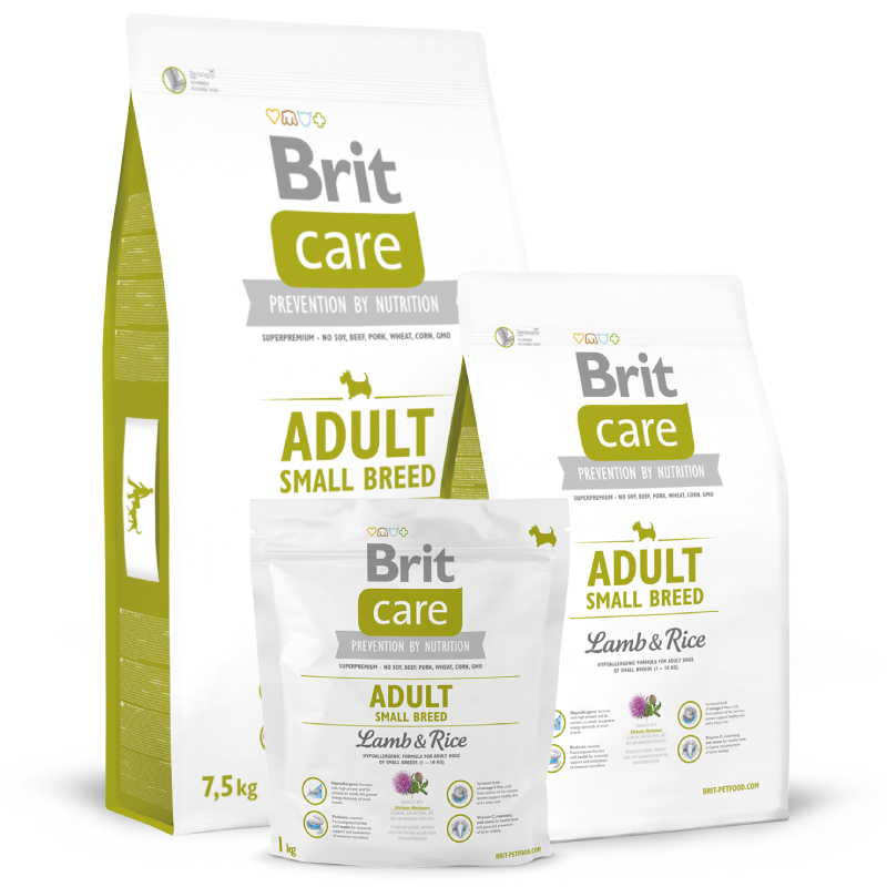 BRIT CARE ADULT SMALL BREED LAMB &amp; RICE DOG 3KG