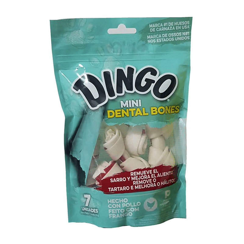 DINGO MINI DENTAL BONES SMALL 7PACK DOG 70G
