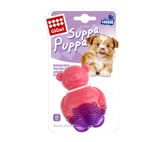 Gigwi Suppa Puppa Bear Pink/Purple Xs