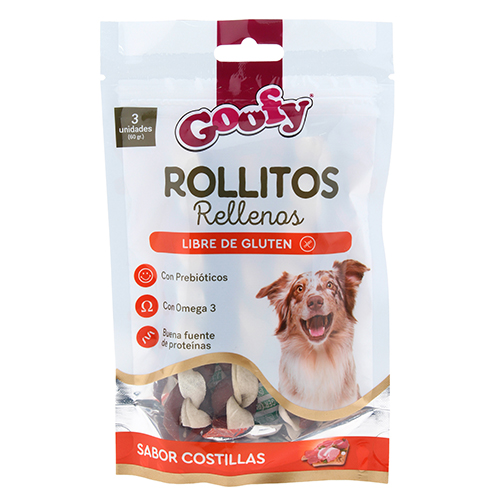 Goofy Rollitos Rellenos Sabor Costillas Snack 60G