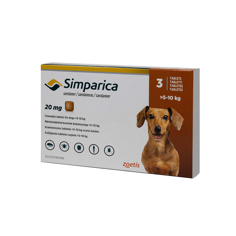 Simparica 20Mg 5 A 10Kg 3Comp