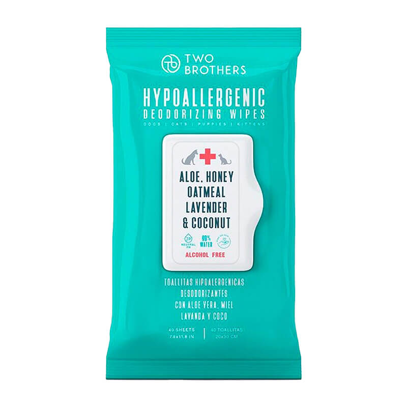 Two Brothers Hypoallegenic- Toallitas Hypoallergenicas Desodorizantes 40 Unid