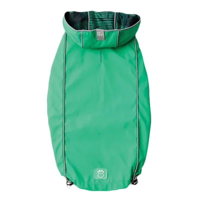 Gf Pet Parka Reversible Raincoat - Verde Reversible Para Perros S