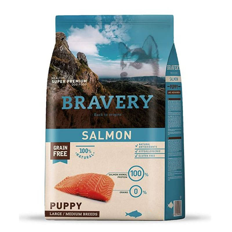 Bravery Puppy Large / Medium Breeds Salmon 12Kg