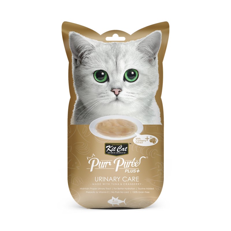 Kit Cat Purr Purée Urinary Care - Snack Para Gato Sabor A Tuna Y Arandanos 15G