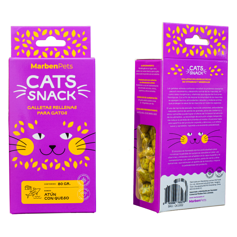 Marben Cats Snack Relleno De Atun Con Queso 80G