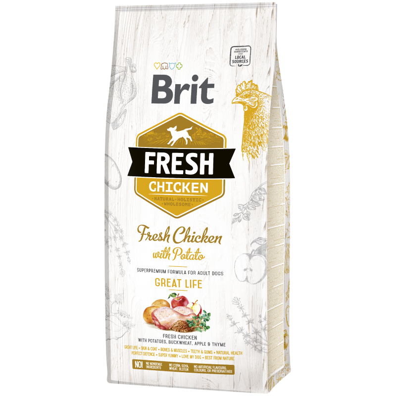 BRIT FRESH CHICKEN WITH POTATO GREAT LIFE ADULT DOG