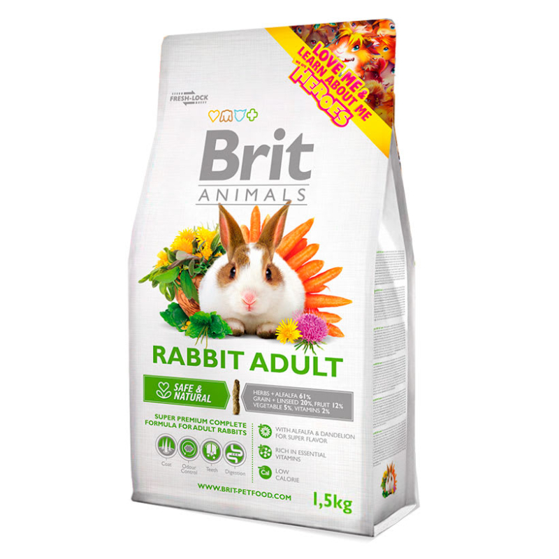 Brit Animals Rabbit / Alimento Para Conejos Adultos 300Gr