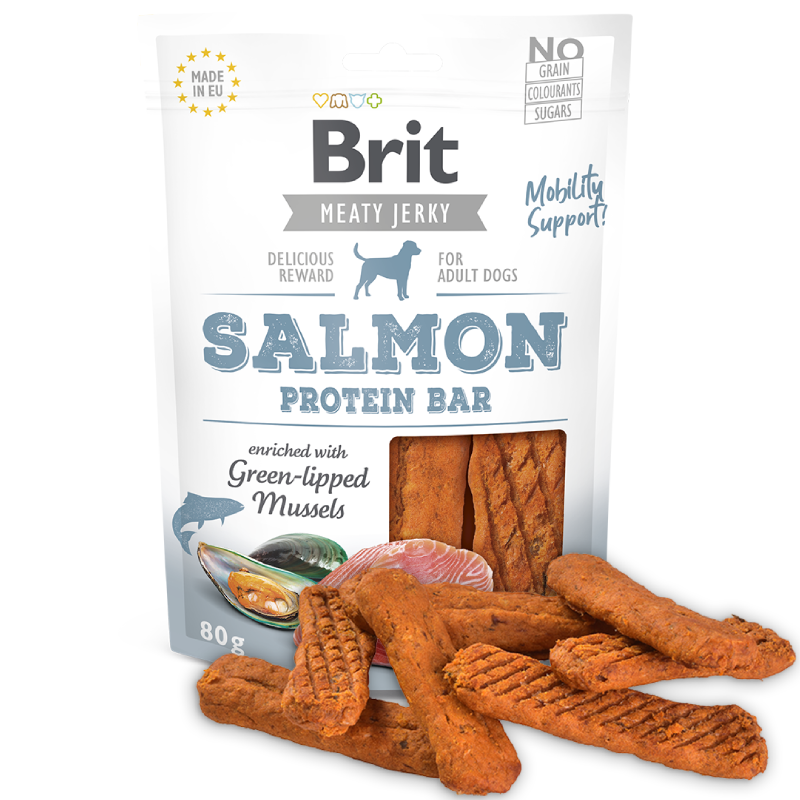 Brit Meaty Jerky  Salmón Snack Dog 80g