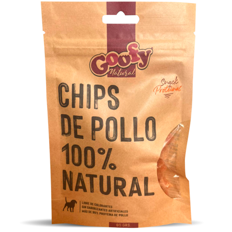 Goofy Chips De Pollo Snack Perro 60Gr Oferta Especial