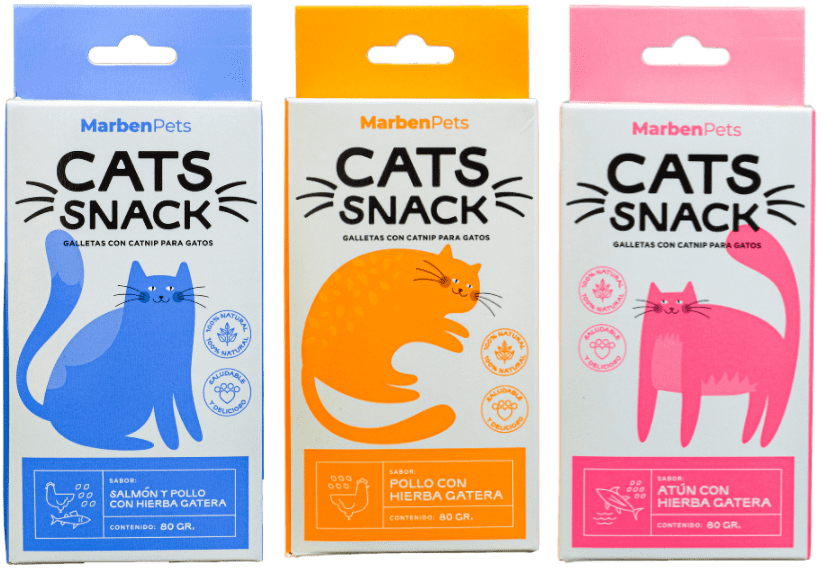 Pack 3X2 Marben Cats Snack V Con Hierba Gatera 80G