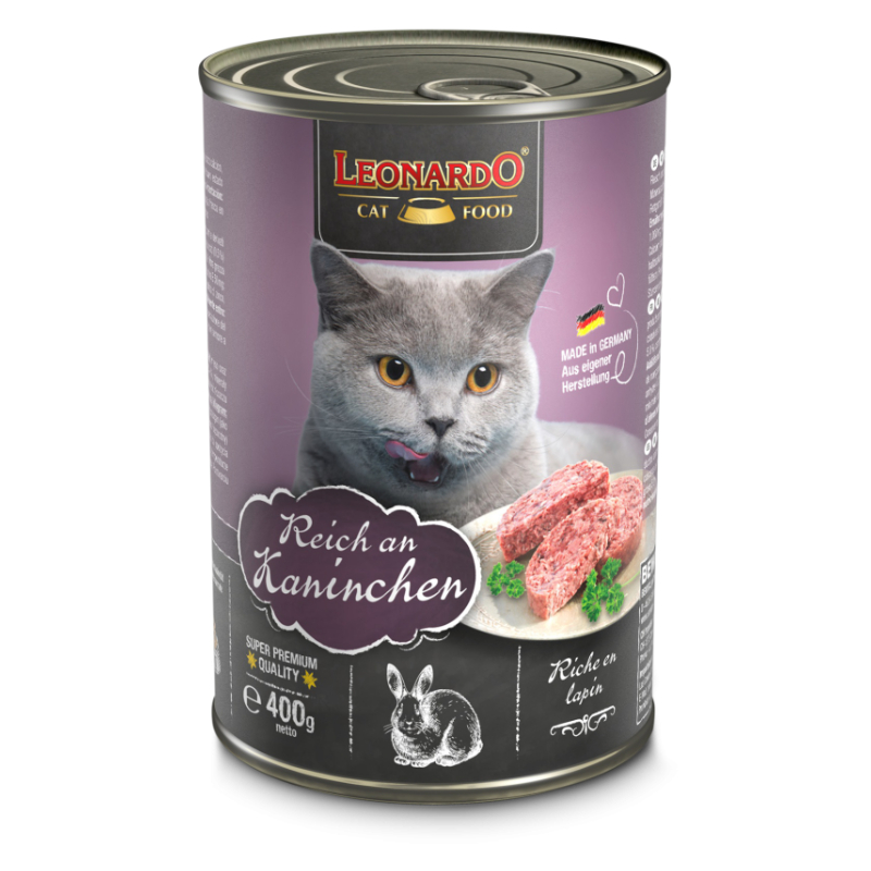 Leonardo Enlatado Adult Cat Conejo 400G
