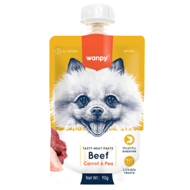 Wanpy Tasty Meat Paste Dog - Pasta Sabor A Vacuno 90G