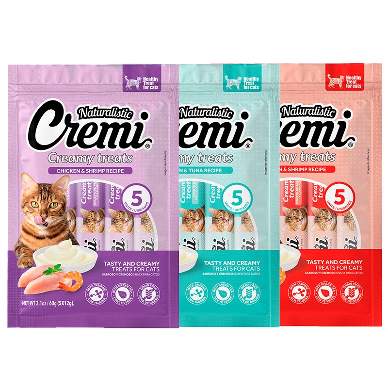 Pack Oferta 3unidades Naturalistic Cremi Gato -Variados