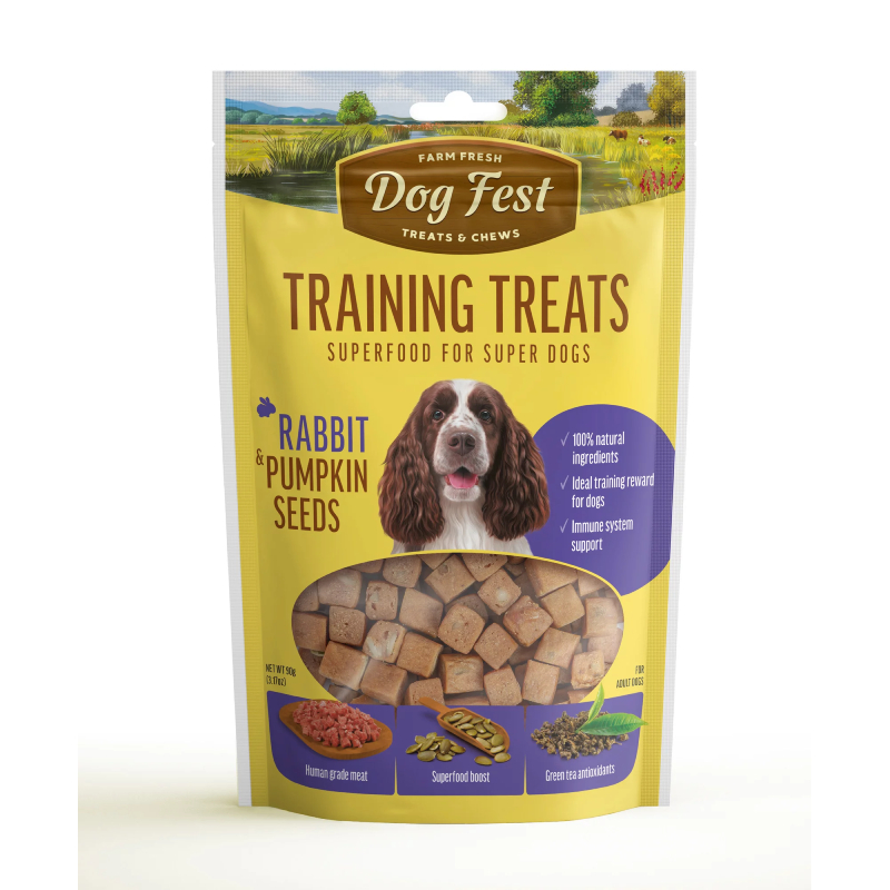 Dog Fest Training Snack Conejo y Semillas de Calabaza Perro 90G