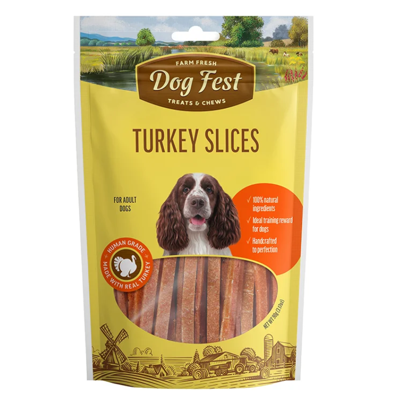 Dog Fest Rebanadas de Pavo Snack Perro 90G