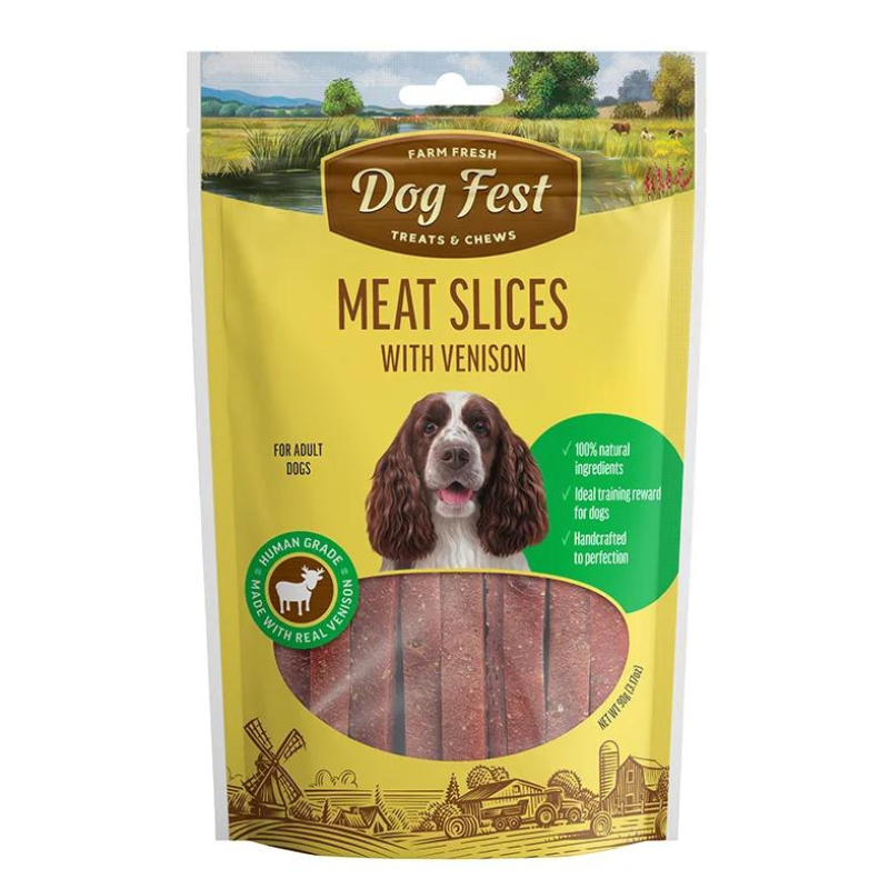 Dog Fest Rebanadas de Venado Snack Perro 90G