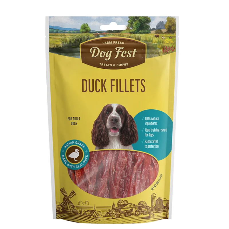 Dog Fest Barras de Filetes de Pato Snack Perro 90G