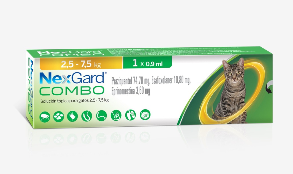 Nexgard Combo Para Gatos 2,5kg - 7kg