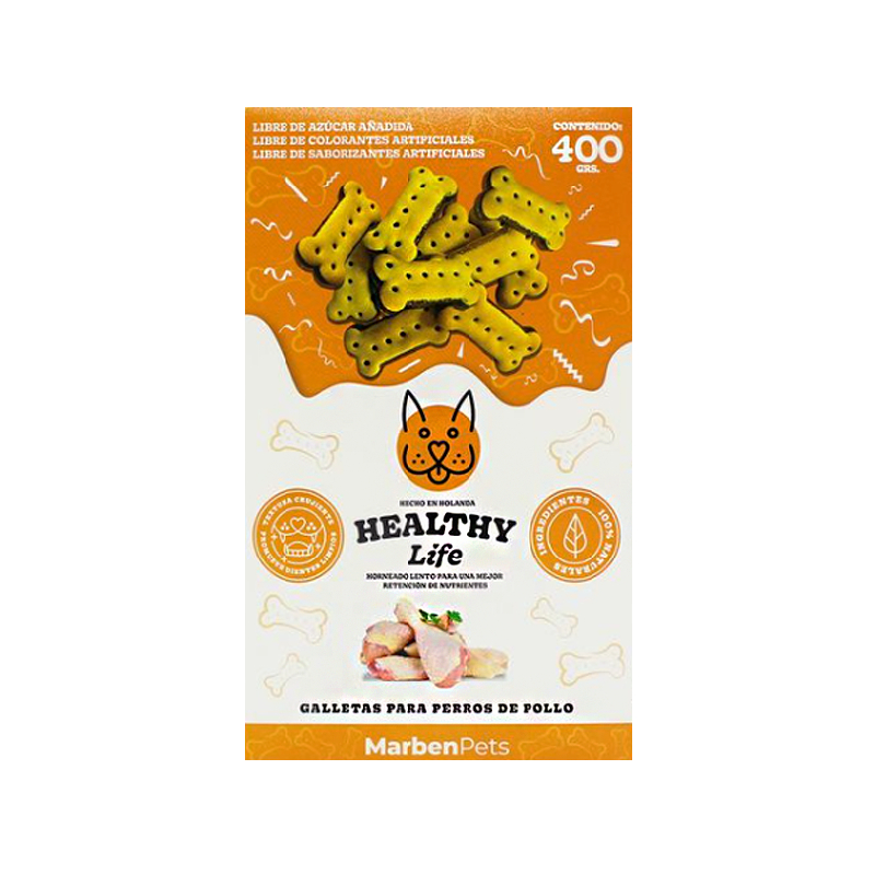 Healthy Life Galletas Huesitos Sabor Pollo Snack Dog 400grs