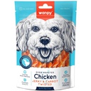 Wanpy Chicken Jerky &amp; Carrot Sticks Snack Dog - Tiritas de Pollo Y Zanahoria 100G