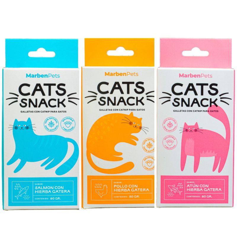 Pack 3X2 Marben Cats Snack Variados Con Hierba Gatera 80G