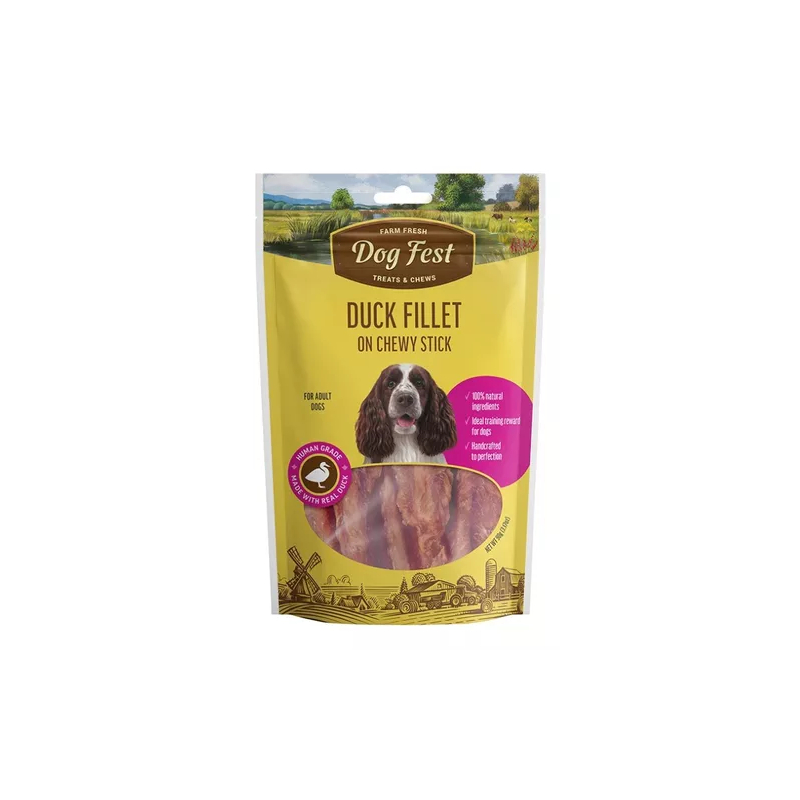 Dog Fest Barra de Filetes de Pato Con Carnaza Snack Perro 90G