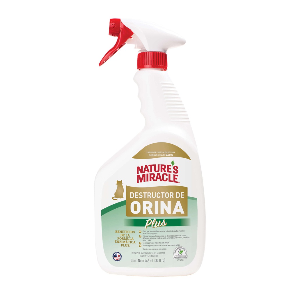 Natures Miracle Destructor De Orina Plus Cat 946Ml