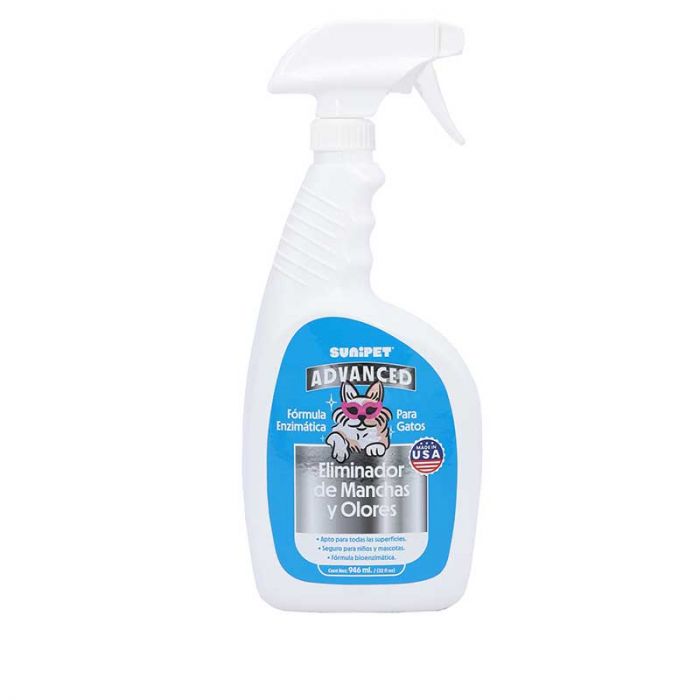 Sunipet Advanced Eliminador de Manchas y Olores Para Gato 946Ml