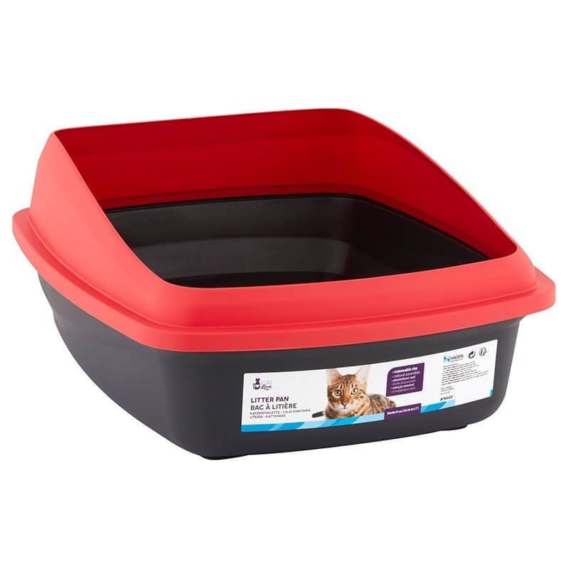 Catit Baño Con Borde Rojo Y Negro