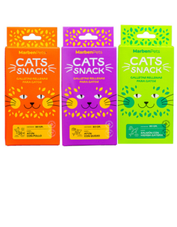 Pack 3X2 Marben Cats Snack Variedad Rellenos Para Gatos 80G