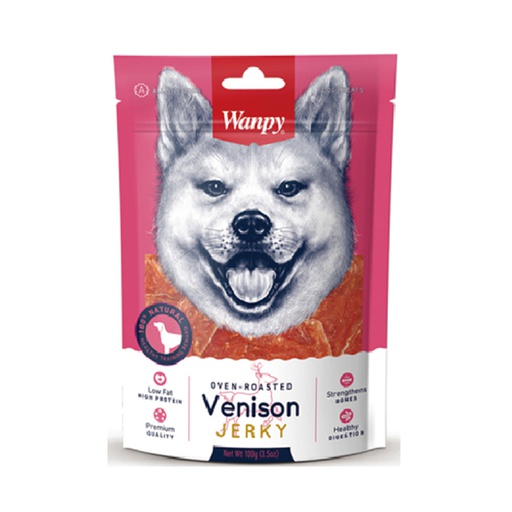 Wanpy Venison Jerky Dog - Snack Tiritas De Carne De Venado Perro 100G
