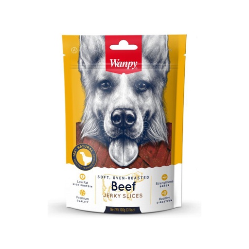Wanpy Beef Jerky Slices Snack Dog - Tiritas De Carne De Vacuno 100G