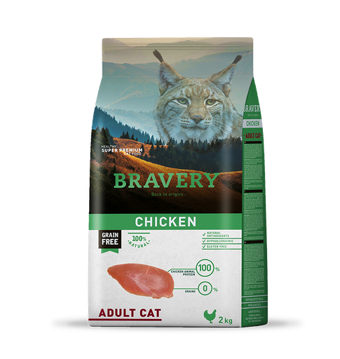 Bravery Adult Cat Chicken 2Kg