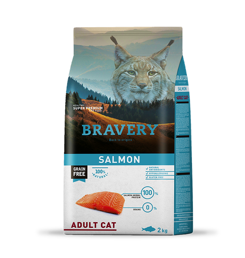 [186] Bravery Adult Cat Salmon 2Kg