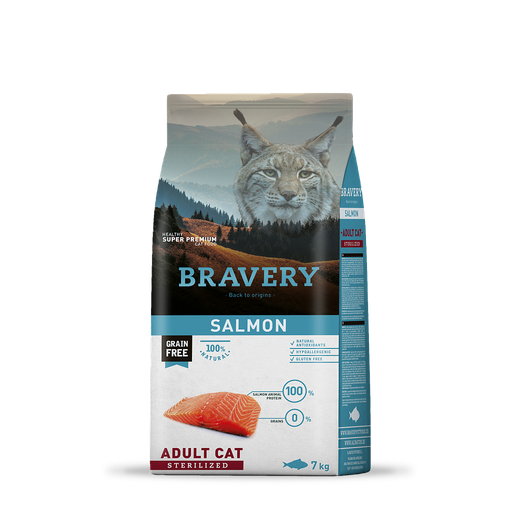 Bravery Adult Cat Sterilized Salmon 7Kg