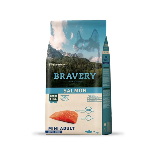 [219] Bravery Mini Adult Dog Small Breeds Salmon 7Kg