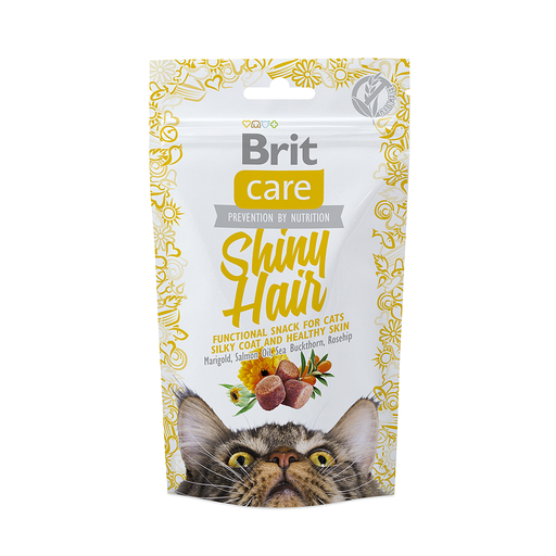 BRIT CARE SHINY HAIR SNACK CAT 50G