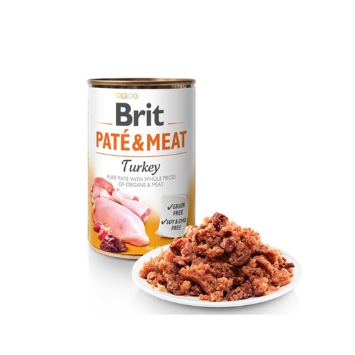 Brit Pate And Meat Turkey Dog 400G