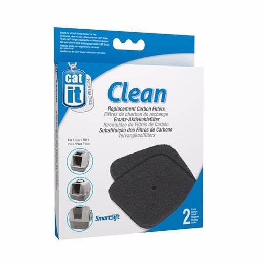 Catit Filtro De Carbón Para Baño Cerrado 2Uni