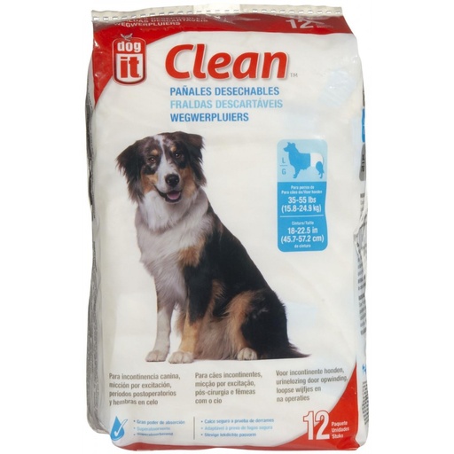 [585] Dogit Clean Pañales Desechable L/G 12Unid