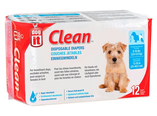 [587] Dogit Clean Pañales Desechables S/P 12Unid