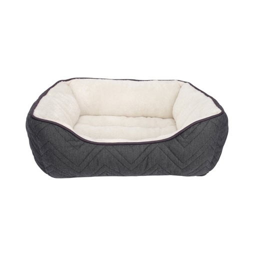 [591] Dogit Dreamwell Cama Rectangular Gris / Blanco