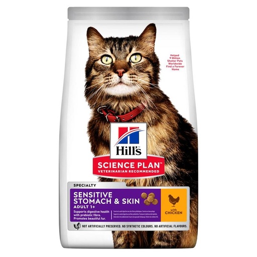HILLS SENSITIVE STOMACH &amp; SKIN ADULT CAT 1.58KG