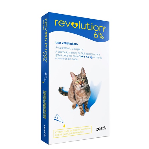 Revolution 6% Desparasitante Para Gatos De 2.6 A 7.5Kg