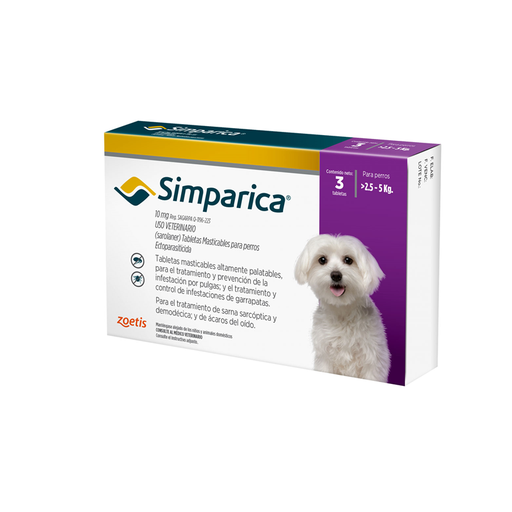 [1685] Simparica 10Mg 2.5 A 5Kg 3Comp