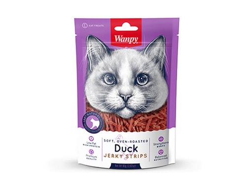 [1857] Wanpy Soft Duck Jerry Strips For Cat - Snack De Pato Para Gato 80G